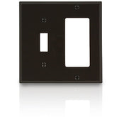 Leviton 80707 1-Toggle/1-Decora, 2 Gang Faceplate